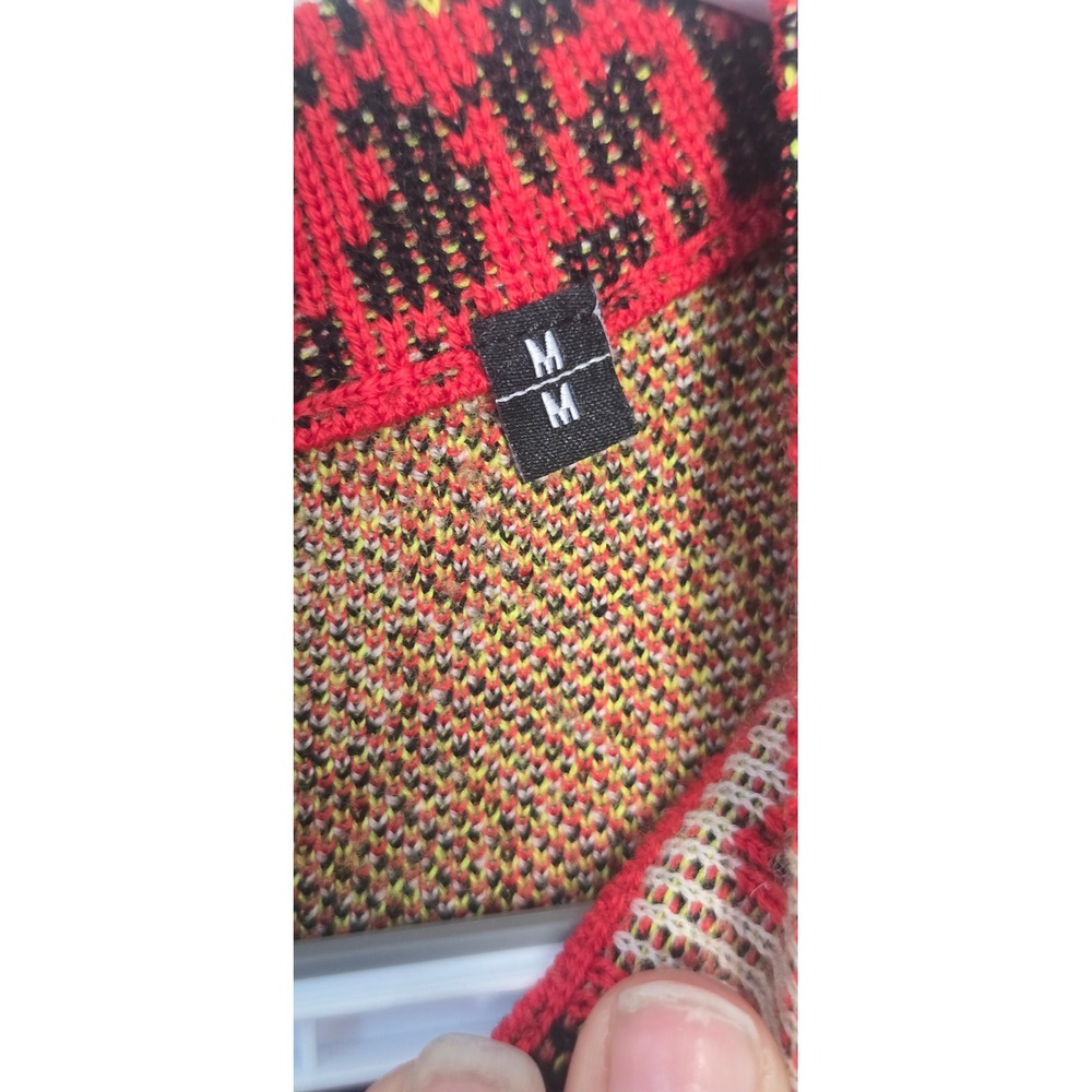 The Kooples Wool Maxi Dress Womens M Floral Leopard Animal Print Red Yellow - Picture 5 of 7